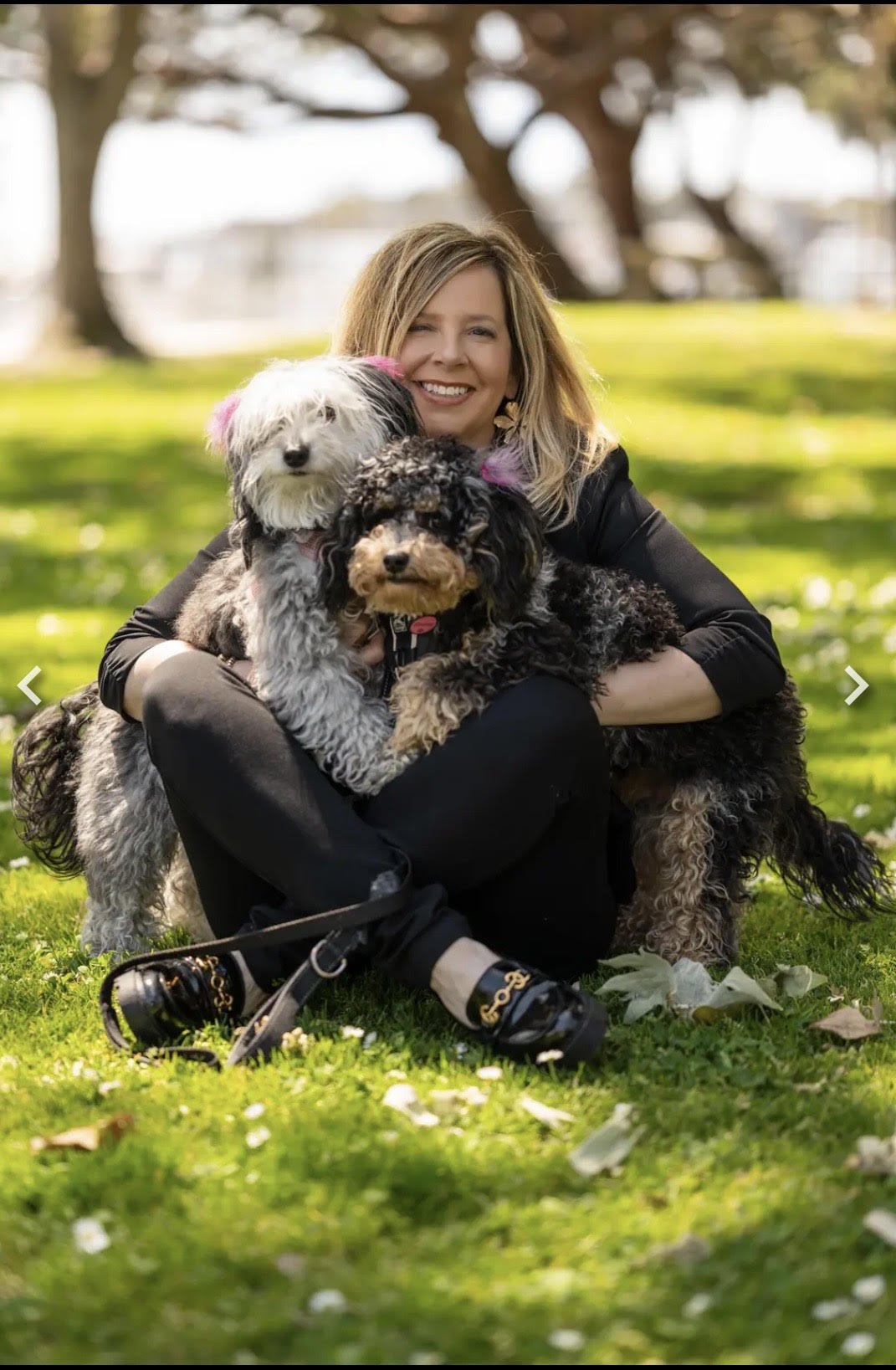 Ashley with her two dogs